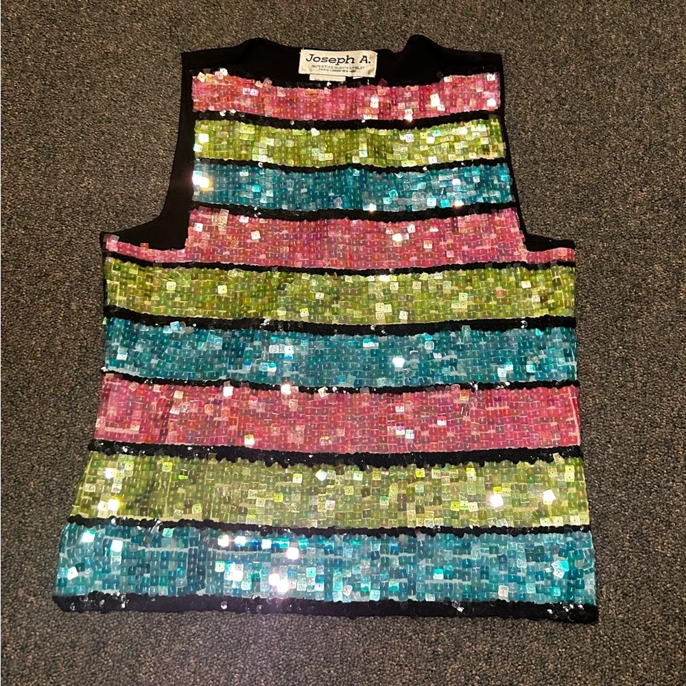 Joseph A Unique Retro Party Top - Picture 1 of 4